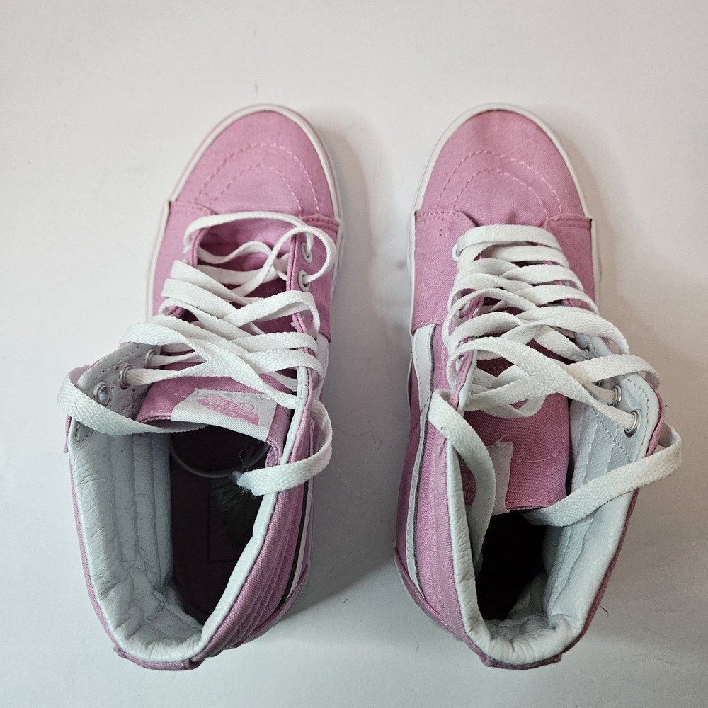 Vans Off The Wall Skate Board Shoes High Top Pink White Womens Sz 7.5 mens Sz 6 - Picture 5 of 6